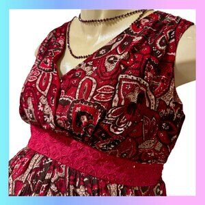 MIMI MATERNITY BURGANDY SLEEVELESS DRESS SIZE MEDIUM